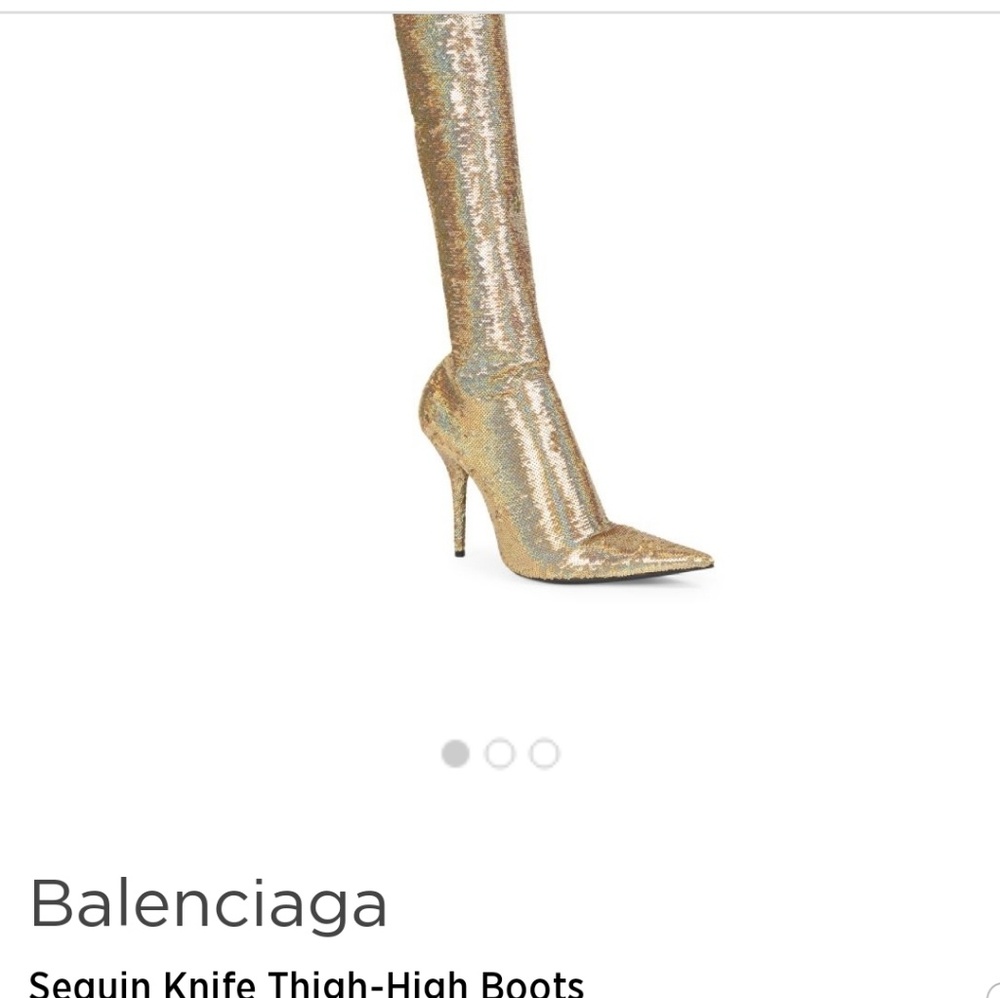 Balenciaga Sequin Thigh High Boots